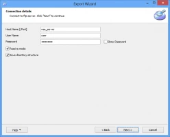 DiskInternals Data Recovery Software Export Wizard - connect to FTP server