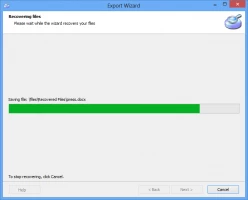 DiskInternals Data Recovery Software Export Wizard - recovering files